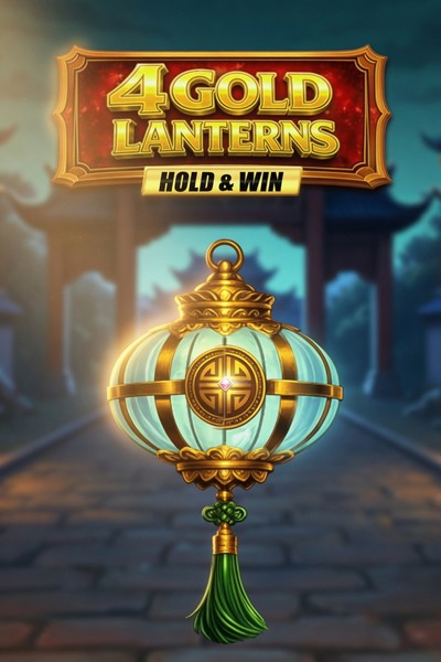 Okładka automatu 4 Gold Lanterns Hold & Win w lobby Cleobetra Casino