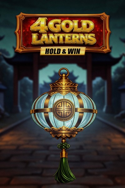 Okładka slotu 4 Gold Lanterns Hold & Win w lobby Kingmaker Casino